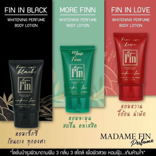 SET 3x Madame Fin Whitening Perfume Body Lotion Fragrance Limited 3 Colors 50ml