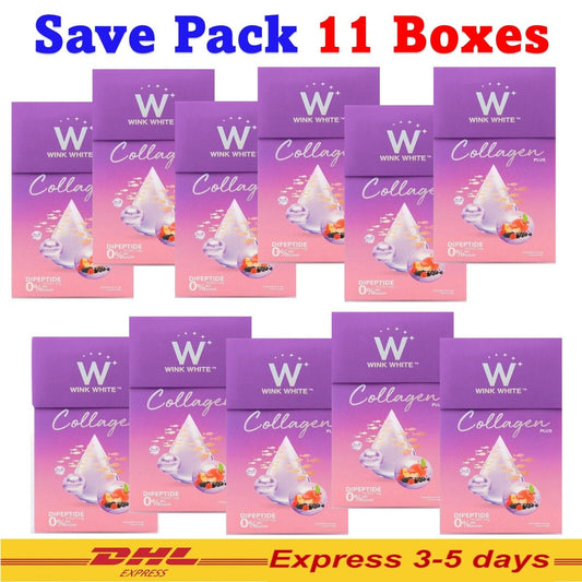 11x WINK WHITE W Collagen Plus Brighten Skin Reduce Premature Wrinkles Blemishes