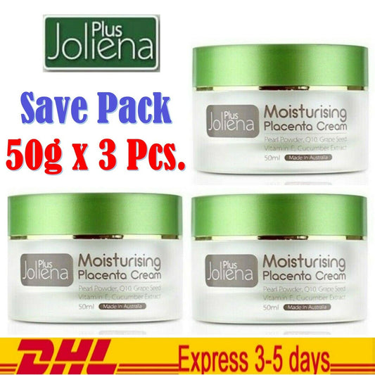 3x Joliena Plus Moisturizing Placenta Cream Anti Aging Firm Smooth Soft Skin