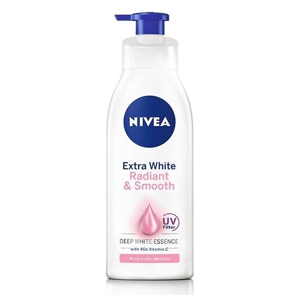 2x Nivea Body Lotion Extra White Radiant & Smooth Whitening UV Filter VitC 400ml