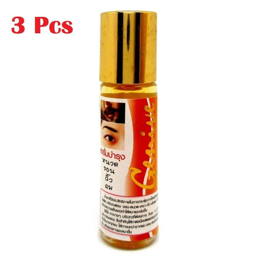 3x Genive Serum Nature Growth Stimulator Thicker Eyebrow Beard Facial Hair 10ml