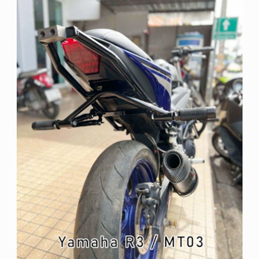 Yamaha R3 New Tail Bar With Subcage Rear Rack Stunt Parts with Titanium at end