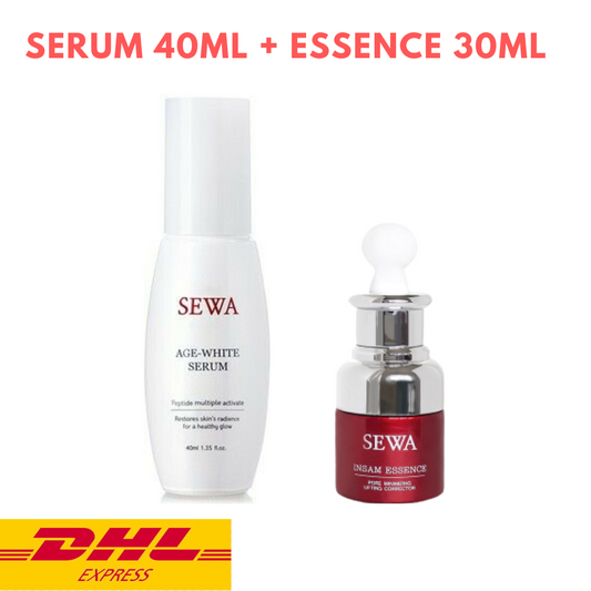 SEWA Age White Serum 40ml + Insam Essence 30ml Rejuvenating Radiance Skin (SET)