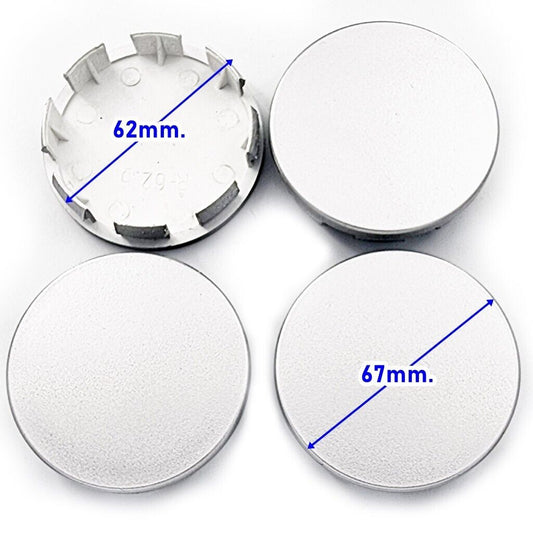 V29 Silver Color Wheel Center Cap Car Tuning Finished Cap 67 Lock leg 62mm X4