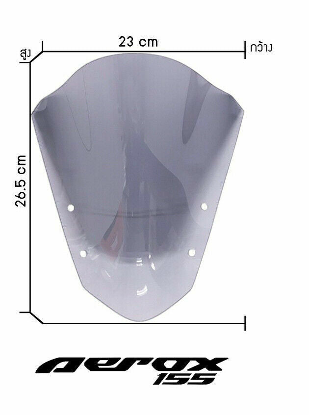 For Yamaha Aerox 155 Motorcycle Windshield Windscreen Air Deflector Smoky Color