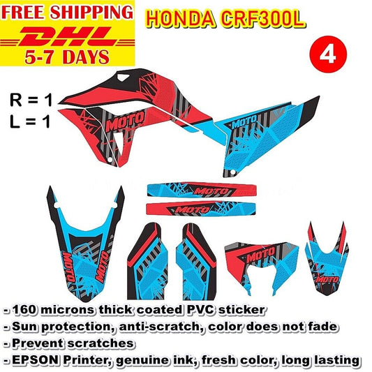 Stickers Graphics Kits For Honda CRF 300 L Motocross Whole Bike Decals Decal 04