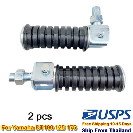 2 pcs REAR FOOT PEGS Footrest For YAMAHA DT DT100 DT125 DT175 Motorcycle Highway