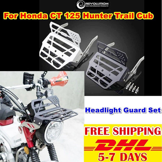 Black 7 REVOLUTION Headlight Guard Set For Ct125 Honda Hunter Cub 2021 125 Trail