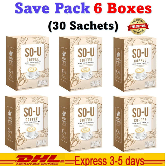 6x SO U Coffee Slimming Weight Loss Speed Up Metabolism Reduce Appetite 30 sac