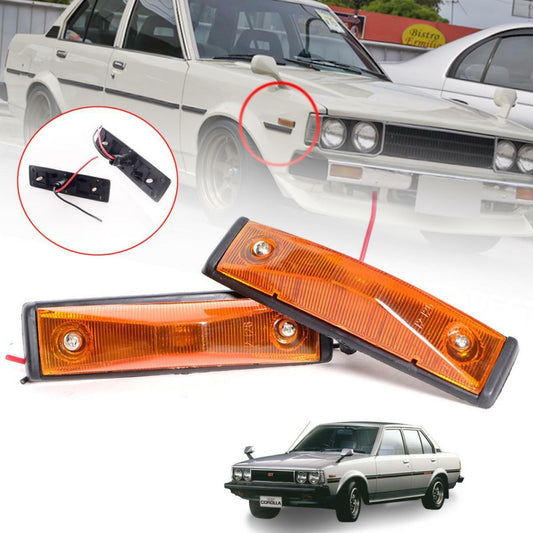 Side Marker Lamp Turn Signal Light Pair Fit Toyota Corolla KE70 TE71 KE72 79-87