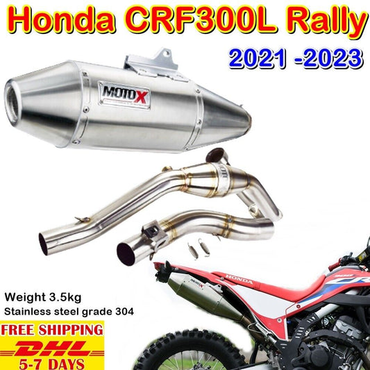 S22 Exhaust For Honda CRF 300L Rally Full System Mega bomb Stainless Steel 304