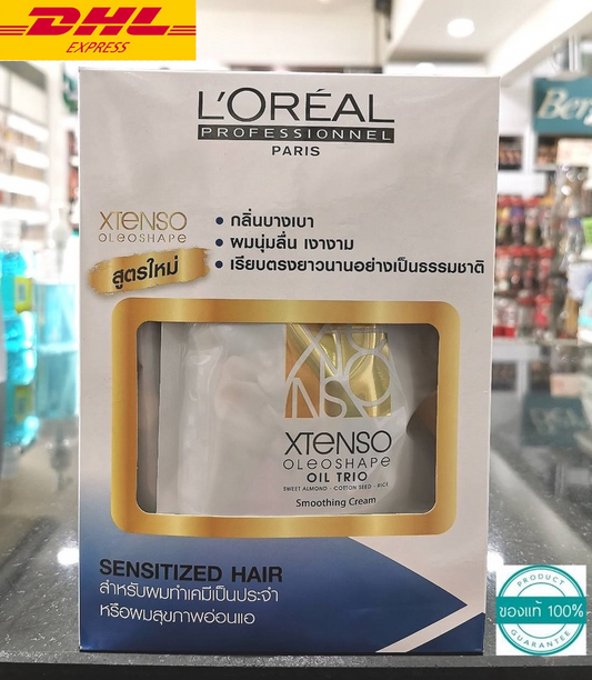 400 ml L'Oreal X Tenso Permanent Hair Straightener Kit Sensitized Hair Blue