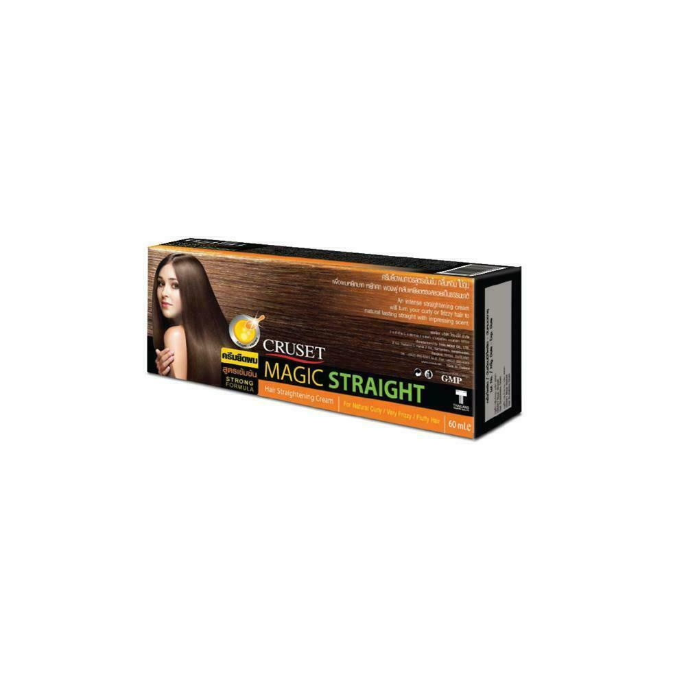 Cruset Magic Straight Hair Straightening Cream Kit Strong For very curly hair