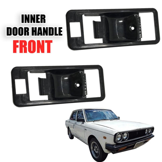 Black PAIR Inner Door Handle Front Bezel FIT Toyota Corona 1970-73 RT80 RT81 Sed