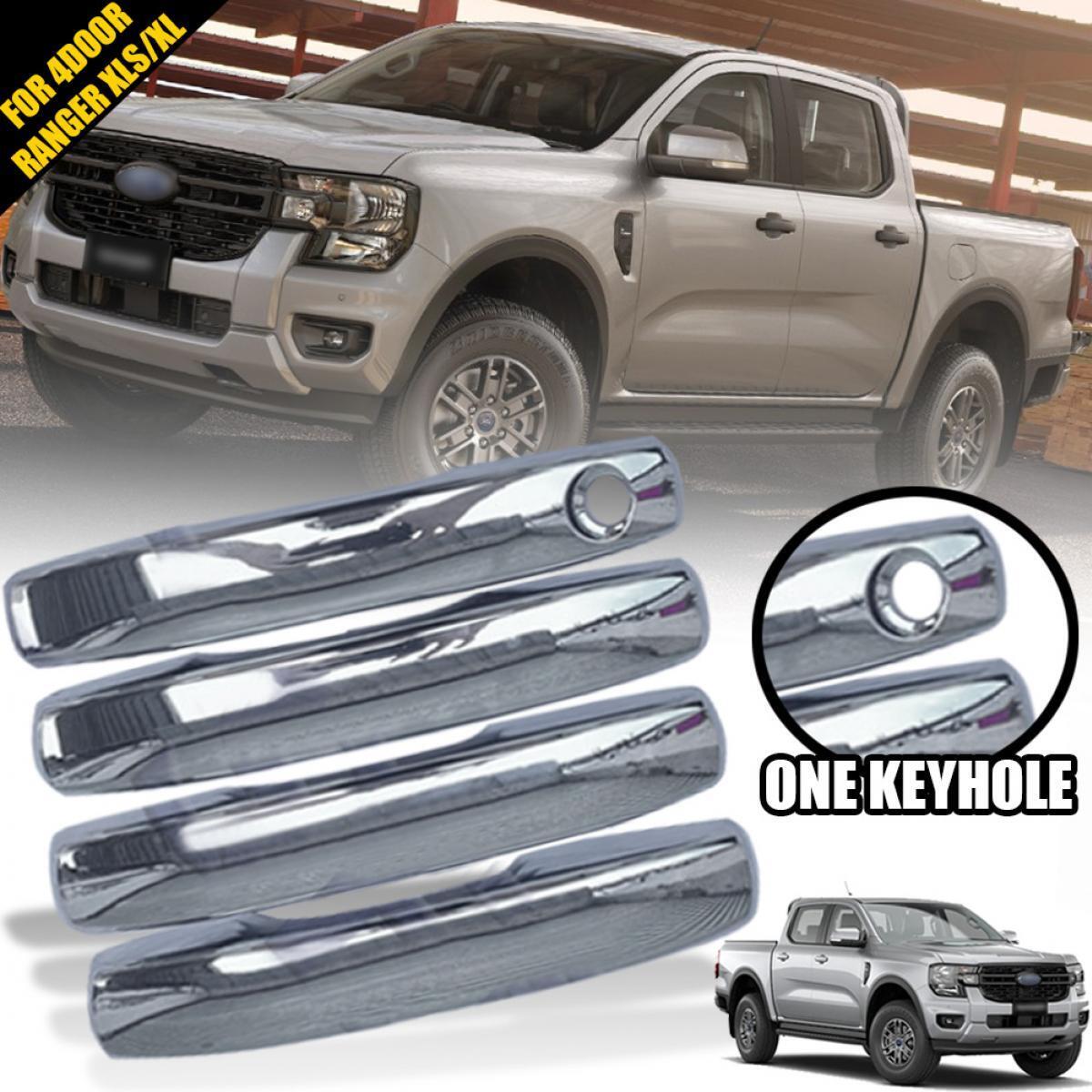 For Ford Ranger P703 XL XLS 2022-24 4PCs Doors Handle Chrome Trim Exterior Cover