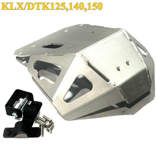 KLX/DTK125,140,150 Engine Under Guard Skid Plate Silver Aluminum Motorcycle