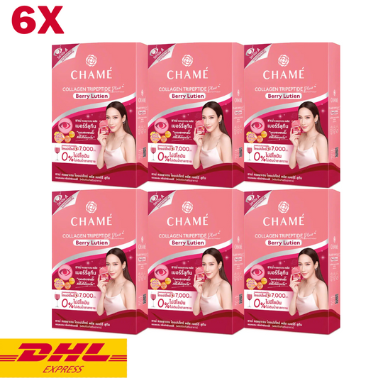 6x CHAME Collagen Tripeptide Plus Berry Lutein Anti-Aging Wrinkles Bright Skin