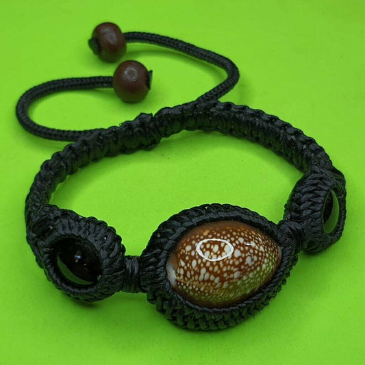 Bracelet Bia Kae Leklai Nampee Knit Rope Bangle Handmade Adjustable Thai Amulet