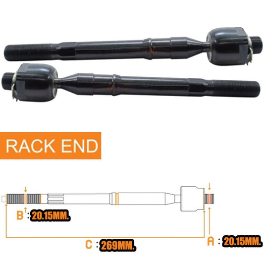 2 PCs Steering Rack End For Nissan Urvan Caravan Van E25 2001-2011