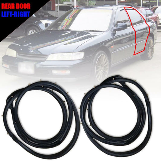 Door Rubber Seal Weatherstrip Rear RH LH For Honda Accord Sedan DX 1994-1997