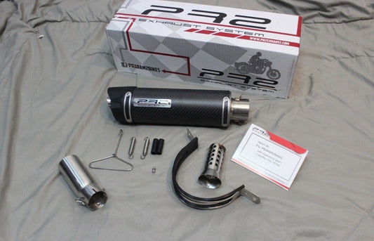 Kawasaki ninja400 Universal Motorcycle Carbon Fiber Exhaust Muffler Slip on