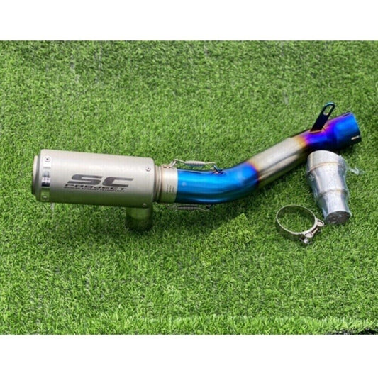 Slip on Exhaust Honda CBR650R F CB650R F Stainless steel System Side Pipe Silver