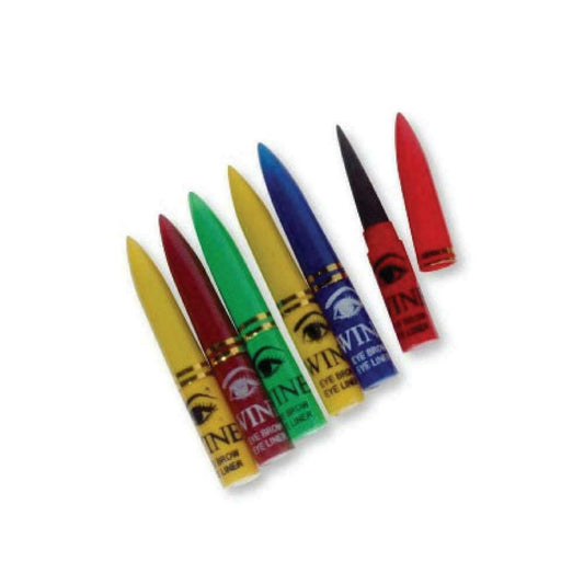 Wine Kajal Eyebrow and Eyeliner Black Waterproof