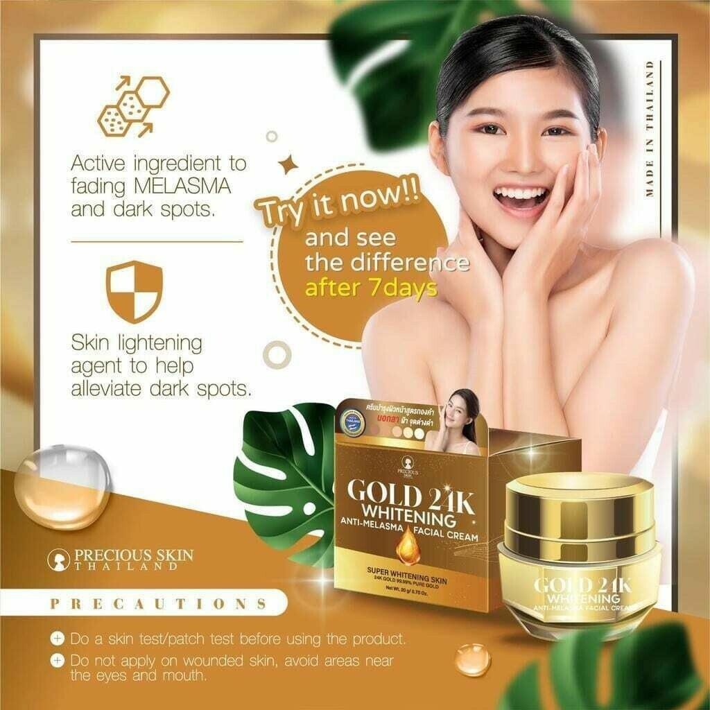 6X 15g.Gold 24K PRECIOUS SKIN THAILAND Facial Cream Antioxidant Skin Care