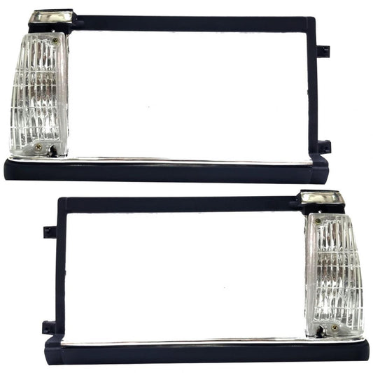Square Head Light Lamp Cover Pair Fit Toyota Corolla GL KE70 KE75 Sedan 1979-83