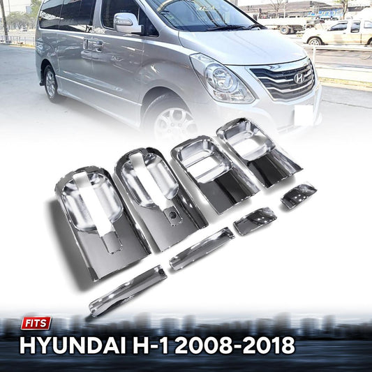 Set Door Handle Bowl Cover Chrome 8PCs For Hyundai H-1 iMax 2008-2018 TQ