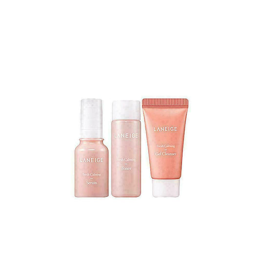 Laneige Fresh Calming Trial Kit (3 Items) Serum + Toner + Gel Cleanser