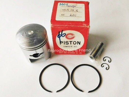 Piston + Rings + Pin + Clips Set OS 1.50 (Dia 47.50mm) : Fits Suzuki A70 U70