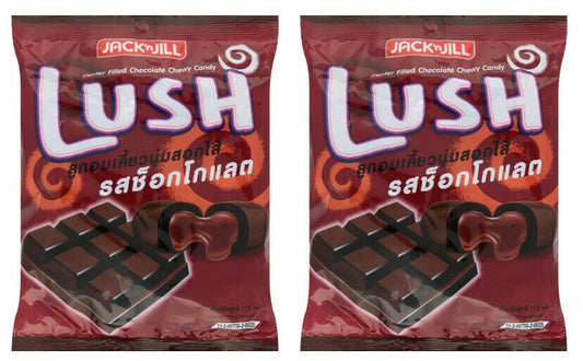 2 x Jack n Jill Lush Center Filled Chocolate Chewy Candy 112g