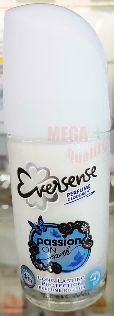 Eversense Passion ON Earth Perfume Deodorant Roll On Whitening Smooth Skin 45ml.