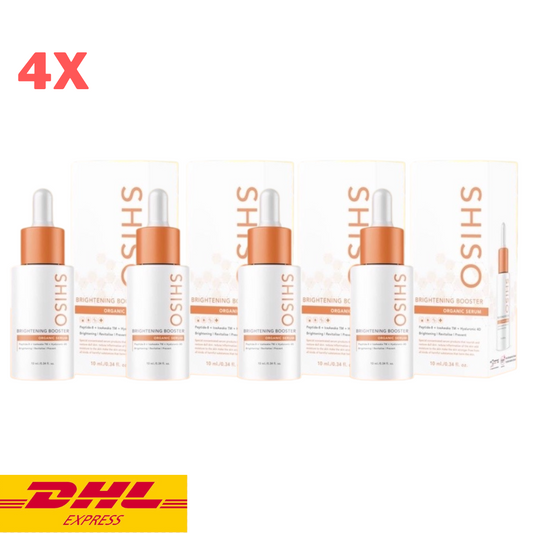 4x SHISO Serum Brightening Booster Organic Reduce Dark Spots Acne Scars 10ml