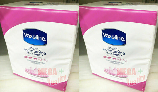 Vaseline Healthy Moisturizing Face Whitening Soap Clean Nourished Skin Body 8bar