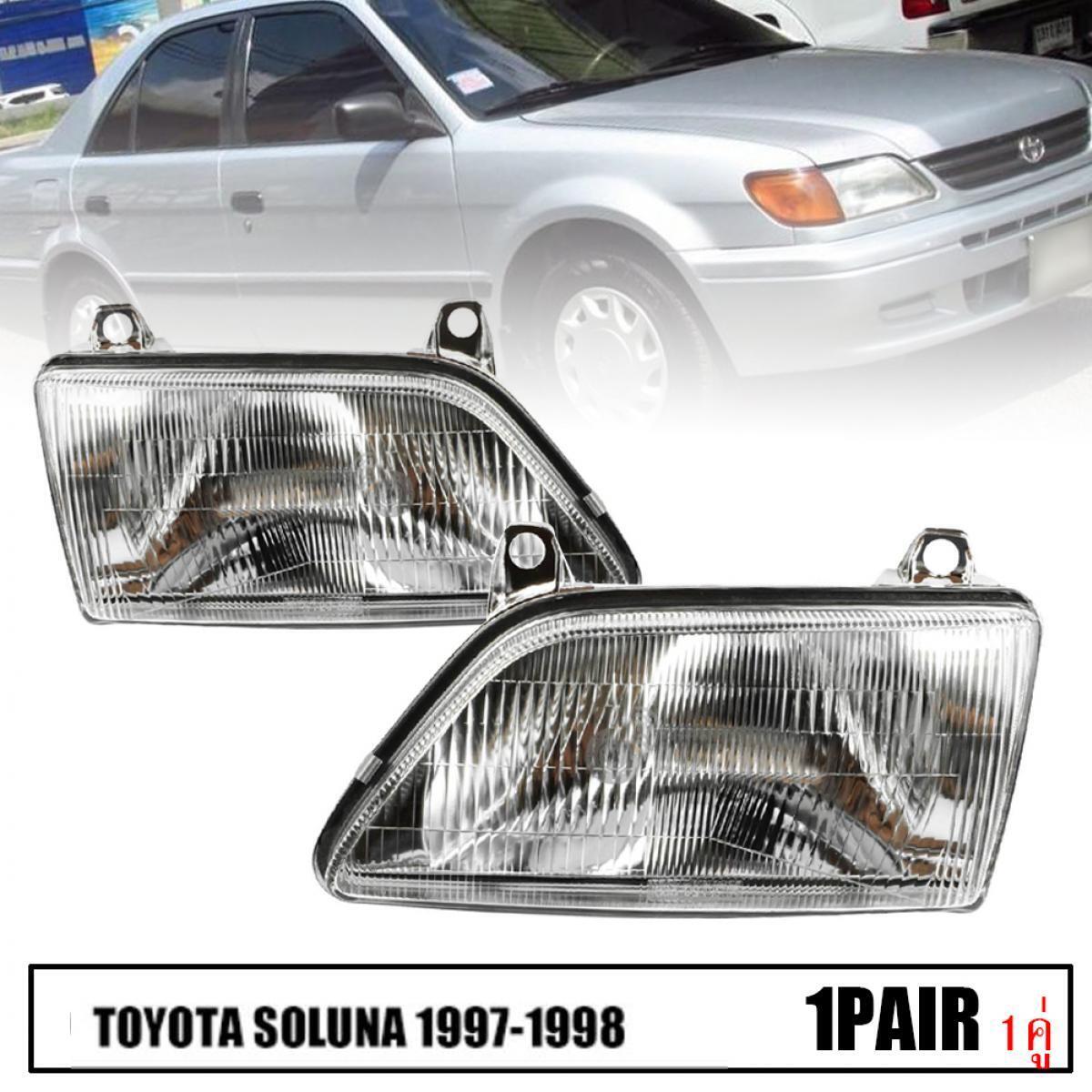 Head Light Front Lamp LH RH Pair For Toyota Soluna AL50 1996 1997 1998 Sedan