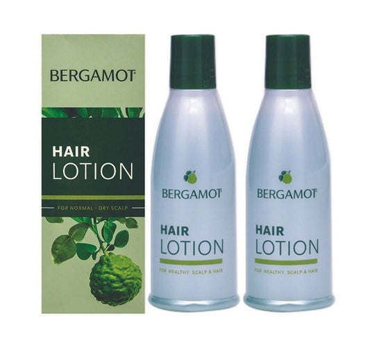 2XBergamot Hair Lotion Herbal Extract nourish scalp anti dandruff hair healthy