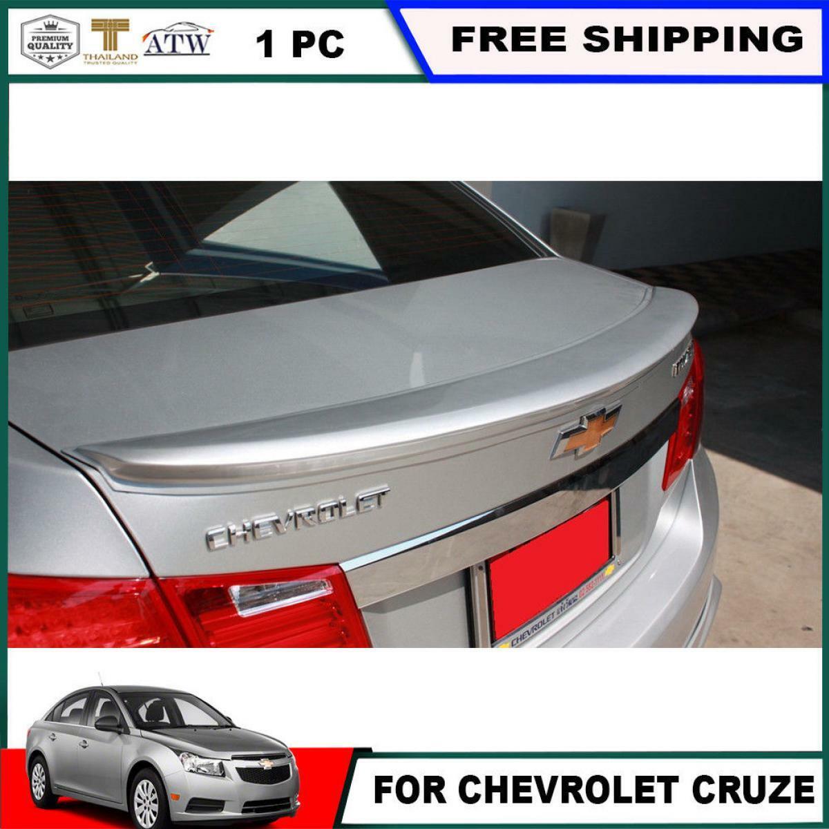 1 Piece Silver Rear Truck Spoiler Wing Fit 2011-2014 Chevrolet Cruze Sedan