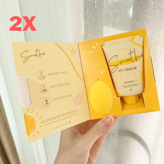 2x Meda Smoother UV Cream SPF50 PA+++ Sunscreen Facial Protection Foundation 20g
