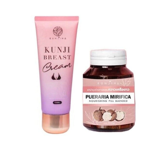 Kunjuna women Supplement & Cream for beautiful firm breasts, skin smooth radiant