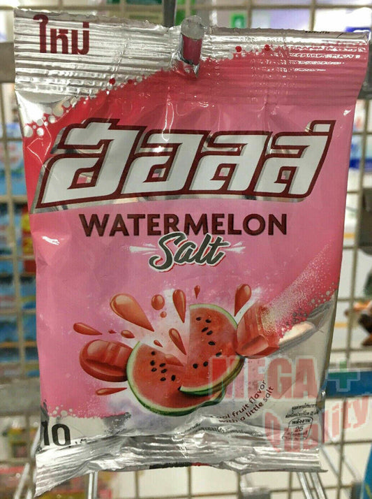 Candy Halls Salty Watermelon Flavors Bag fruity Cool Fruit Flavor Delicious 28g.
