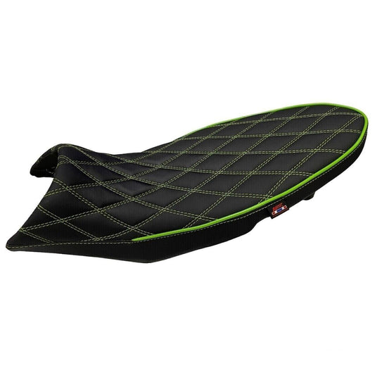Kawasaki z125 pro br 125 flat seat replacement cushion green stitch 2017 - 2022