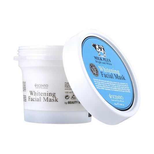 SCENTIO MILK PLUS Whitening Q10 Facial Mask Beauty Buffet Bright Moisture 100 ml