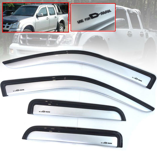 Rain Visor Wind Shield Weather Guard For Isuzu D-max Dmax Pickup 4 Doors 2002-06