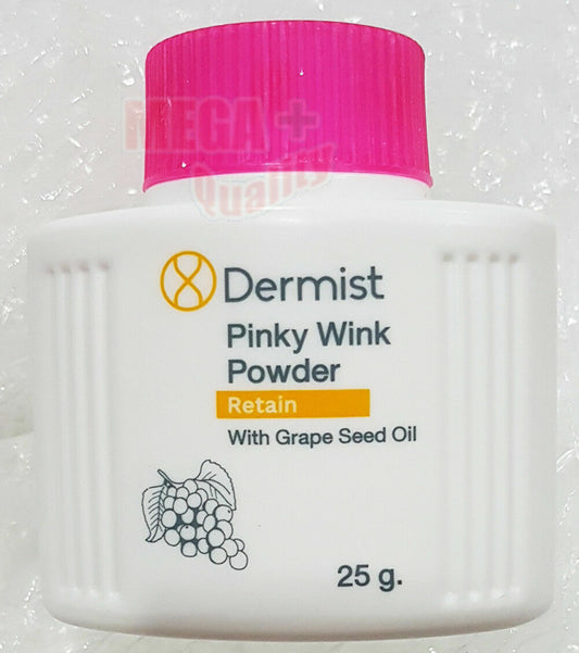 DERMIST PINKY WINK POWDER with Grape Extract Brightening White Smooth Skin 25g