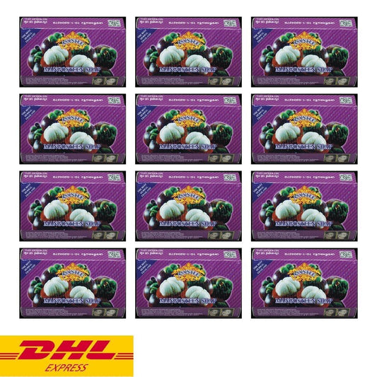 12x Asantee Mangosteen Soap Bar Brightening Soft Skin Face Body Herbal 125 g