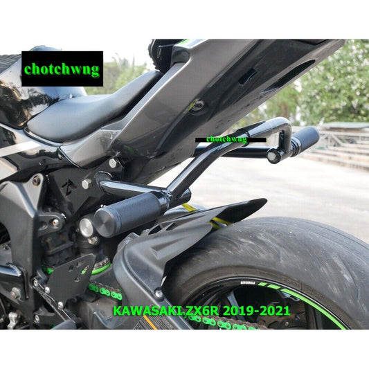 Kawasaki ZX6R 2019-2021 Subcage Motorcycle Motors Black Foot Pegs Stunt Parts