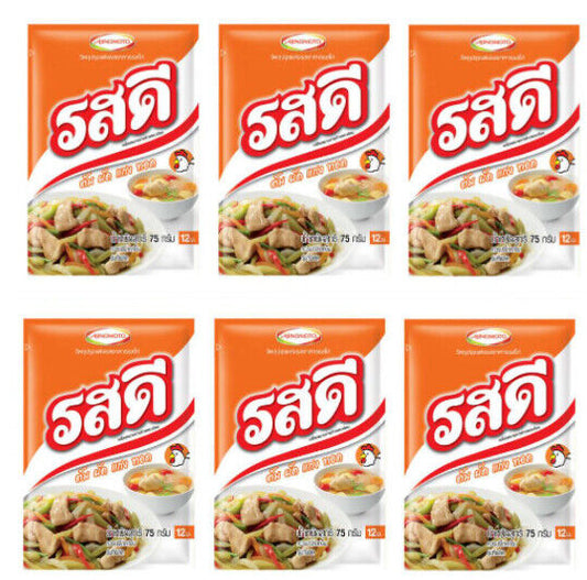 6 x AJINOMOTO ROS DEE BRAND Chicken Flavor Food condiments Seasoning Flavor 75g