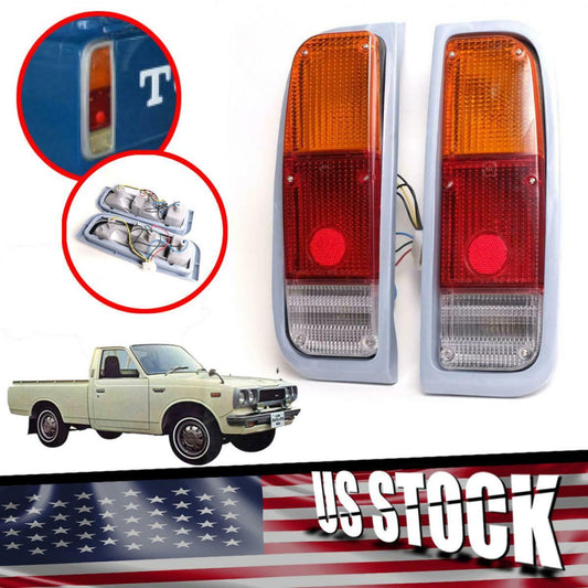 US Stock Tail Lights Rear Lamp Pair Fit Toyota Pickup Hilux RN20 RN25 74-78